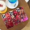H-Hazbin H-Hotel Handyhülle Für iPhone 17 16 15 14 13 12 11 Plus Pro Max Satin Bunte Glänzende Hülle