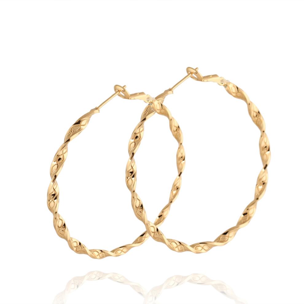 1 Pair of Fashionable Women's Earrings In Double Helix Style – Elegant and Beautiful