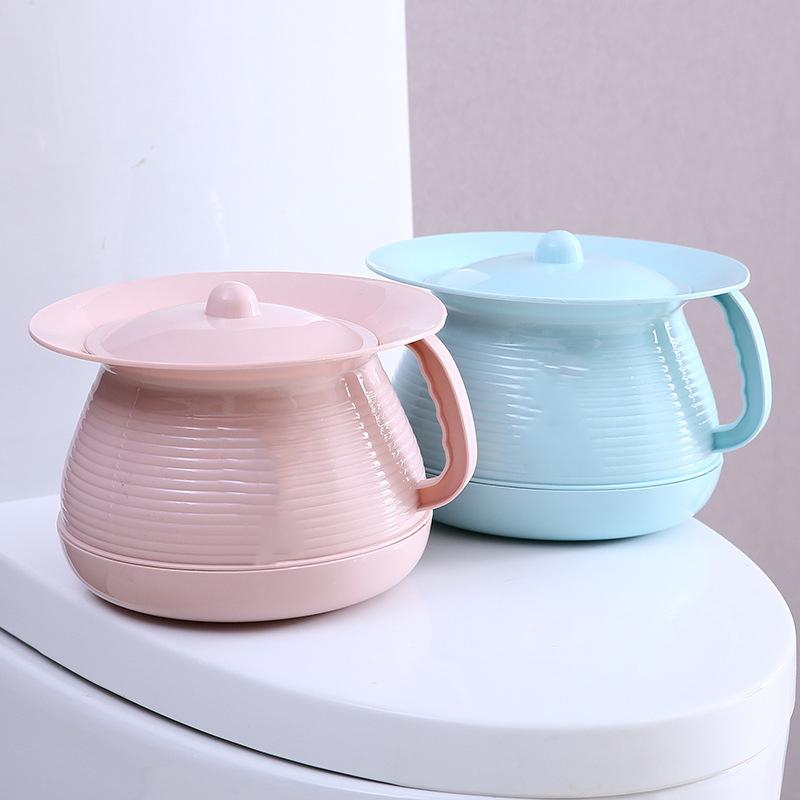 Thickened Hand-Held Lid Potty Children's Plastic Toilet Chair Sanitary Spittoon Portable Removable Toilet Baby Night Pot