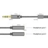 3.5mm 1 Male to 2 Female Ports Headphone Microphone Audio Cable Adapter Splitter