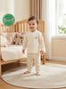Infant Autumn Pajama Set, Class A, Unisex, Warm Innerwear for Fall/Winter with Detachable Crotch