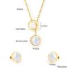 Elegant Gold Earrings And Necklace Set Delicate Women's Jewelry Collection