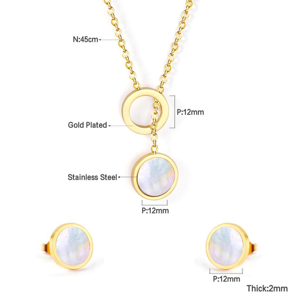 Elegant Gold Earrings And Necklace Set Delicate Women's Jewelry Collection