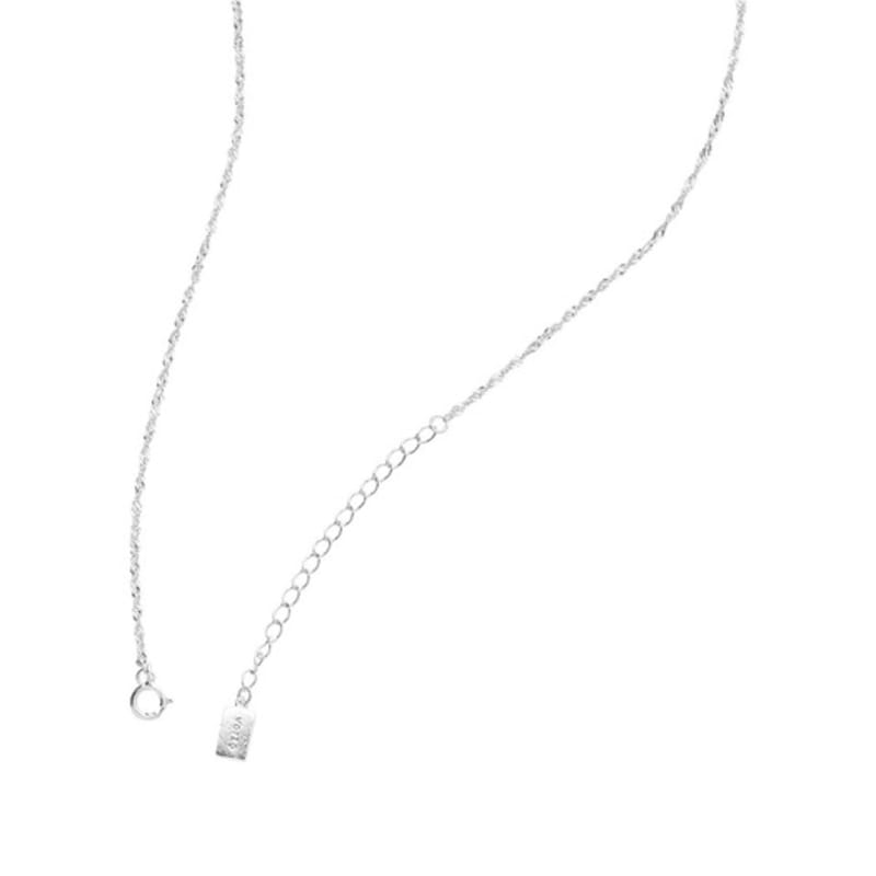 Green [925 Silver] Un.silver.204 / Twisted Necklace