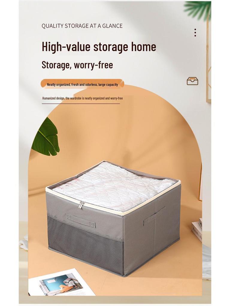 Cross-border Multi-functional Foldable Fabric Shoe Storage and Organizer Box with Lid