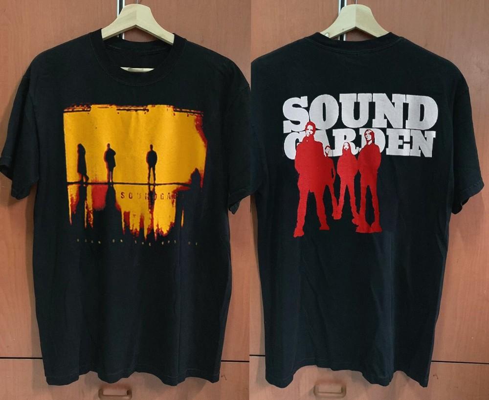 Винтажная Футболка Soundgarden Группа Тур Хлопок Черный Все Размеры Унисекс 2 Стороны BL308 Унисекс Футболка XL