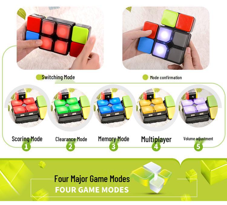 Multifunctional Children's Brain Training Music Cube: Educational Toy with Lights
