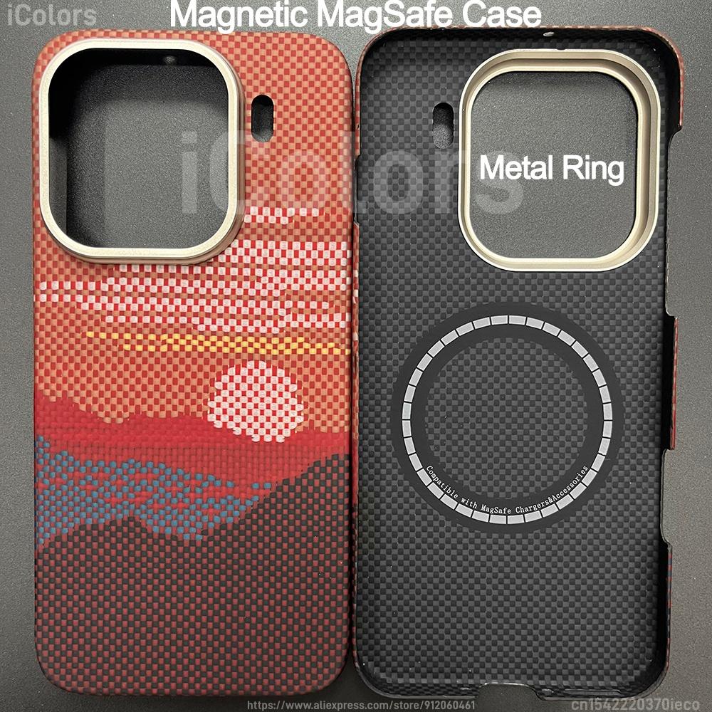 Magnetic Aramid Fiber Case for  OPPO Find X9 Pro/X9 Ultra Slim Minimalist Carbon Fiber Textures-Less Touch Feeling Sturdy