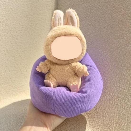Bean Bag Chair for 17cm Dolls Handmade Corduroy Mini Sofa Pillows Cute Desktop Decoration Doll Accessory