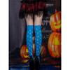 Women Thigh High Socks Over the Knee High Stockings Japanese Lolitas Cross Print Long Socks Thin Halloween Stockings