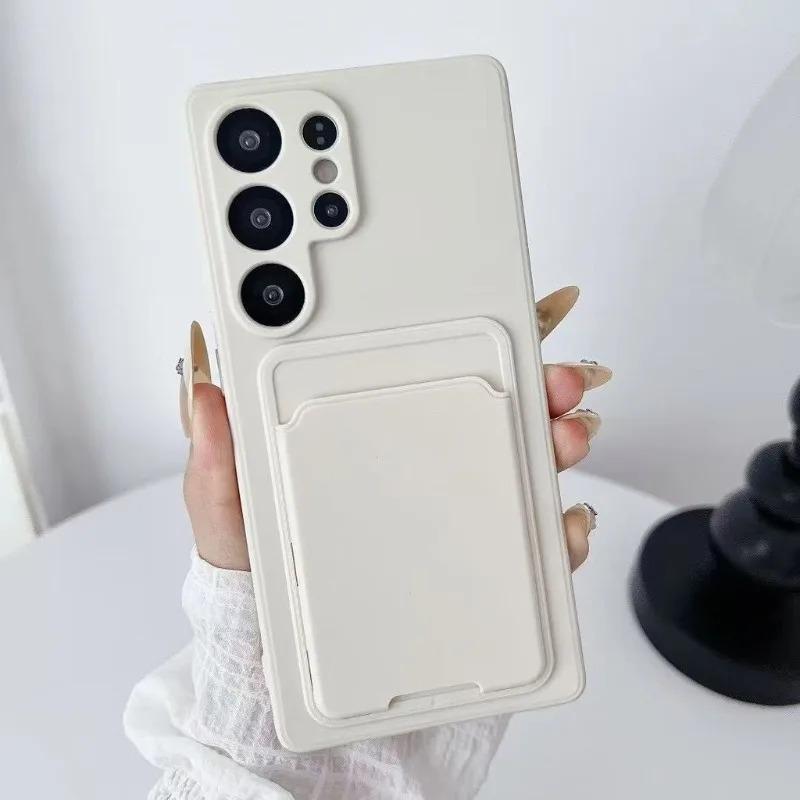 For Oneplus Nord Card Slot Wallet Holder Cover for One Plus Nord CE 4 ACE Ultra Raicng ACE Pro Matte Soft Silicone Case