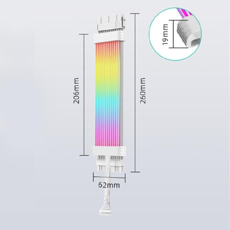 Decorative ARGB 8Pin GPU Power Extension Cable Wireless Lighting Control Durability ARGB Light Strips For PC Builds