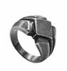 Punk Mens Ring Alloy Nordic Black Scandinavian Style Gathering Ring for Men Edgy Bold Fashion Accessory