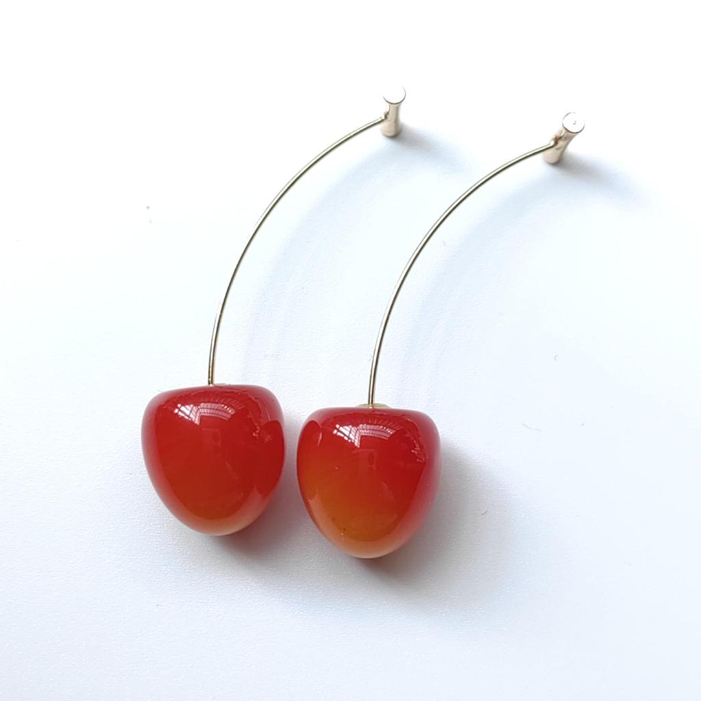 Cherry Fruit Earrings - 2024 Trendy Fresh Studs