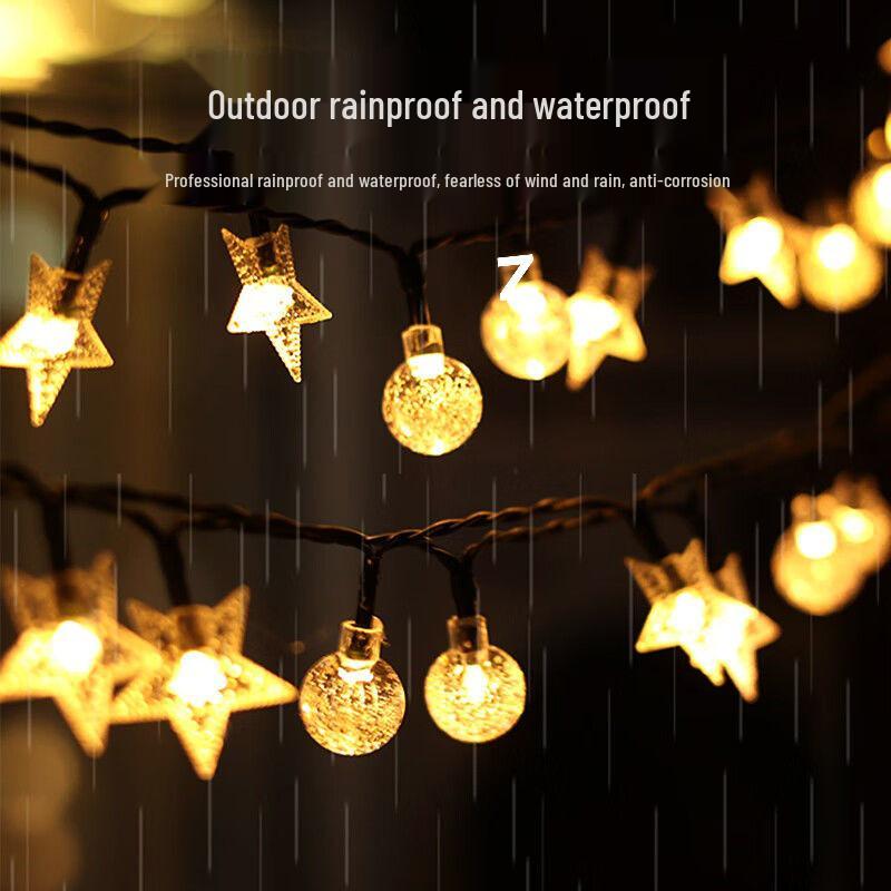 Outdoor Solar Bubble Ball Christmas Fairy String Lights for Patio and Garden