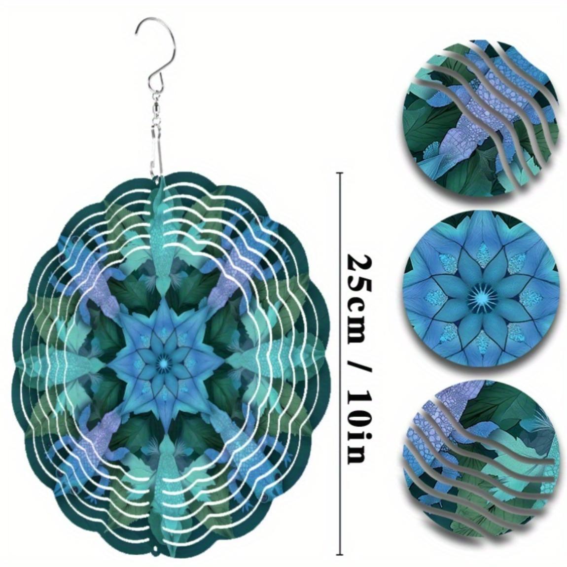 

10-дюймовый подвесной колокольчик ветра для уличного декора, динамичный вращающийся крюк, идеально подходит для балкона, патио, сада, весенне-летнего подарка для друзей и семьи 01A