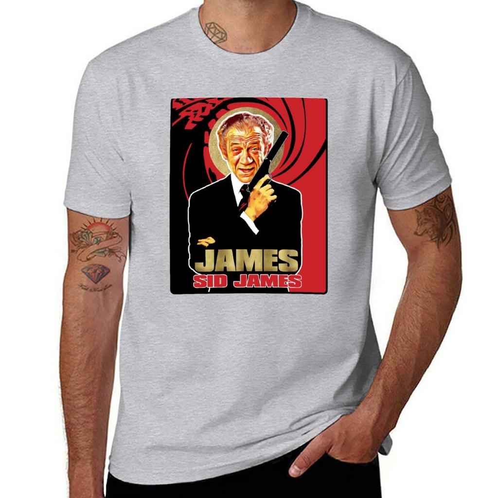 James Sid James T-Shirt Anime Figures Cotton Graphic Tees Blue Archive Man T Shirt Mens Graphic T-shirts