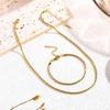 Elegant Titanium Steel Collarbone Necklace - European & American Style, Fashionable, Chic, and Cool for Women