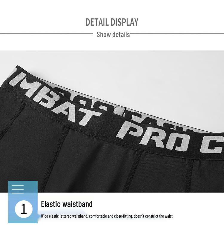 Men's Quick-Dry PRO Compression Sports Pants: Warm, Elastic, Tight-Fit for Running and Training.