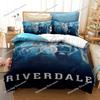 Lisabridal South Side Serpents Riverdale TV Bedding Set Boys Girls Twin Queen Size Duvet Cover Pillowcase Bed Kids Adult