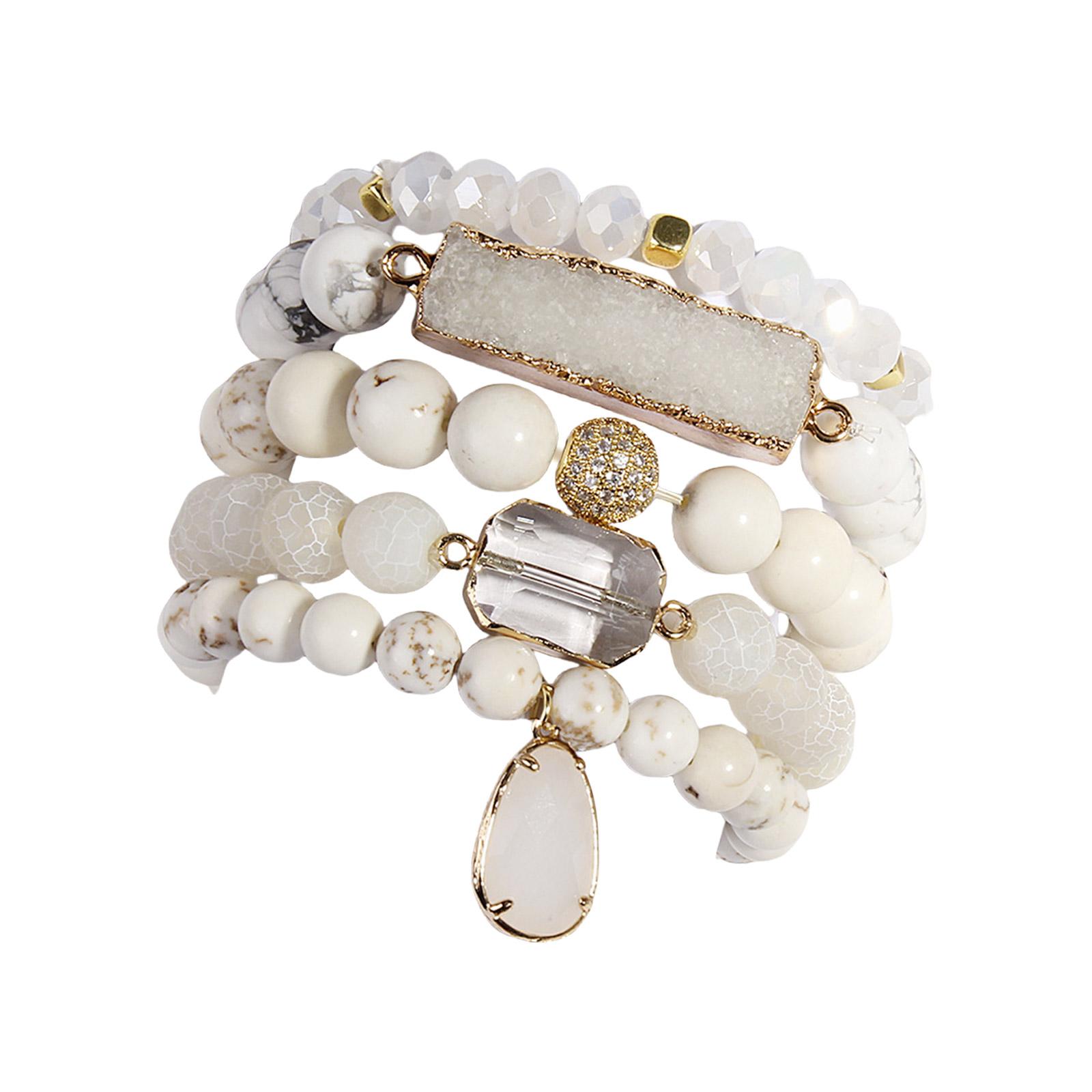 Adjustable Bead Bracelet Natural Stone Bracelet Charm Bracelet Unisex Bracelet Stone Texture Suitable for Men and Women