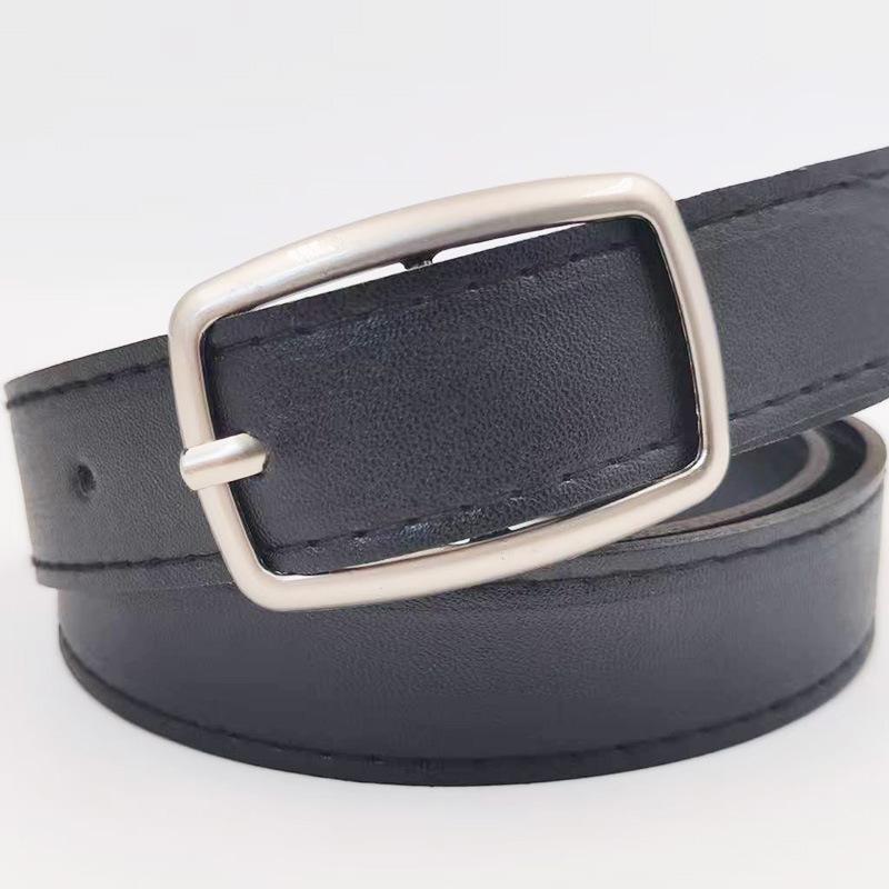 Clothing Matches with Women's Pin Buckle Belt Simple and Versatile Jeans Dress Suit Pants Decorative Belt