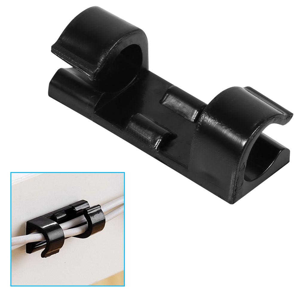 20pcs Wire Tidy Holder Cord Drop Clip Organizer Adhesive Cable Management Clamp 3 Colors