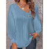 IHUASU Moda Donna Casual Tinta Unita Stampa Manica Lunga Bluse e Camicie