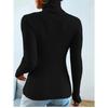New Women's Solid Turtleneck Sweater, Long Sleeve Pullover Knit Top Casual Basic Base Layer for Women, European American Fashion