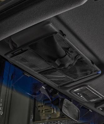 GORDON MILLER Car Cordura Sun Visor Pocket, Dark Gray, 1646549