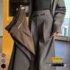 Pantaloni Lungi Lăți din Lână cu Talie Înaltă pentru Femei Colecția Toamnă/Iarnă 2025 - Drepți, Lungime până la Sol, Croială Strâmtă, Pantaloni Casual