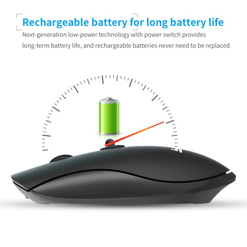 Ywyt G864 Wireless Gaming Mouse Rechargeable Portable 2.4g Usb Interface 2400dpi Adjustable Silent