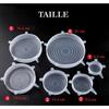 HT Couvercles Silicone Alimentaire Universels Extensibles - Lot de 6 couvercles exclusivité taille XS à XL (21.... - HTPRM824AA1757