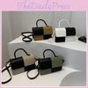 Elegant Color-contrasting Pu Shoulder Bag For Women With Functional Mobile Pocket