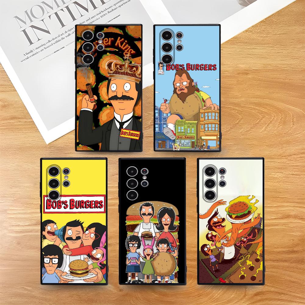 Cartoon B-Bobs Burgers Phone Case For Samsung Galaxy S25 S24 S22 S23 Ultra S21 S20 Plus 5G Frosted Non-Slip Full Cover Soft Case
