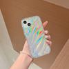 6D Laser Aurora Wellenmuster Glitzer Hülle für iPhone 16E 15 14 11 Pro Max 17air 16 Weiche Stoßschutz Hülle