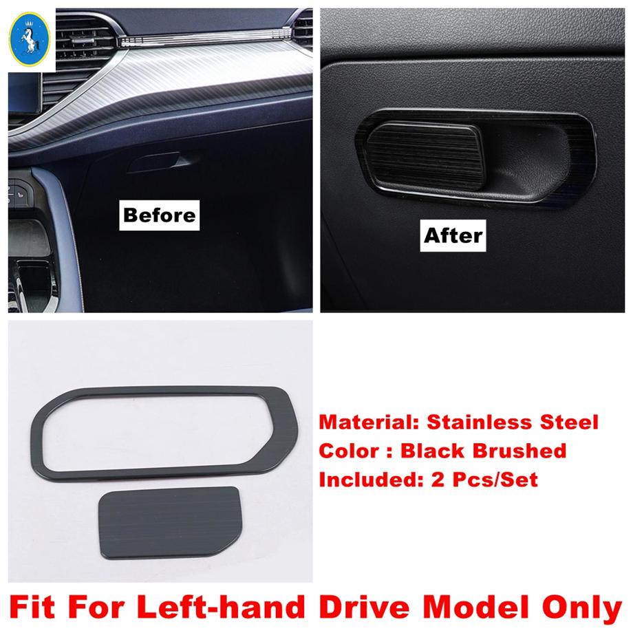 Black Brushed Car Air AC Outlet / Glove Storage Box / Lights Control Panel Accessories Cover Trim For Haval F7 F7X 2018 -