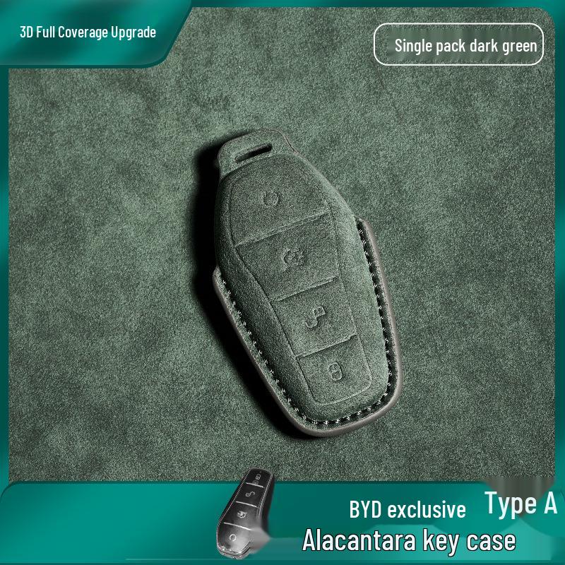BYD Car Key Suede Case for Tang DMI, Han EV, Dolphin, Seal, Song PLUS, Yuan DMP Models