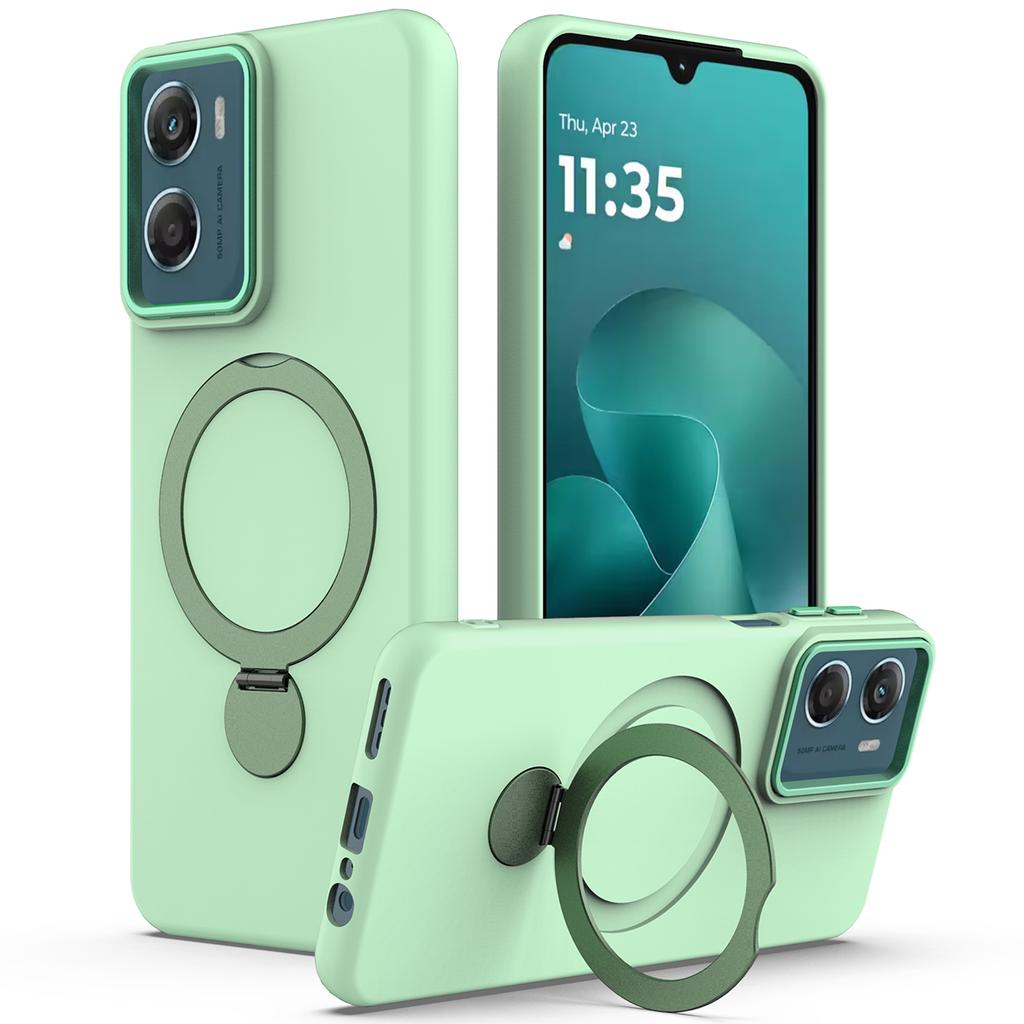 Für Motorola Moto G06 Power 4G/Motorola Moto G06 4G Magnetische Hülle mit drehbarem Ringständer TPU + PC Rückseite