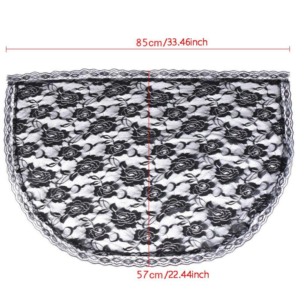 Rose Mantilla Veil Romantic Head Covering Fashion Accessory Women Scarf  Chapel Service