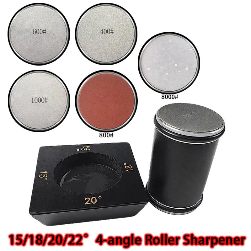 4 Angle Options 15° 18° 20° 22° Roller Knife Sharpener Efficient Blade Sharpening Tool for Cooking & Butchery Knives