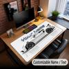 Auto-Rennsport-Thema Benutzerdefiniertes Mauspadd Personalisiert mit Namens-Text Angepasste Schreibtischmatte für Büro Heimdekoration