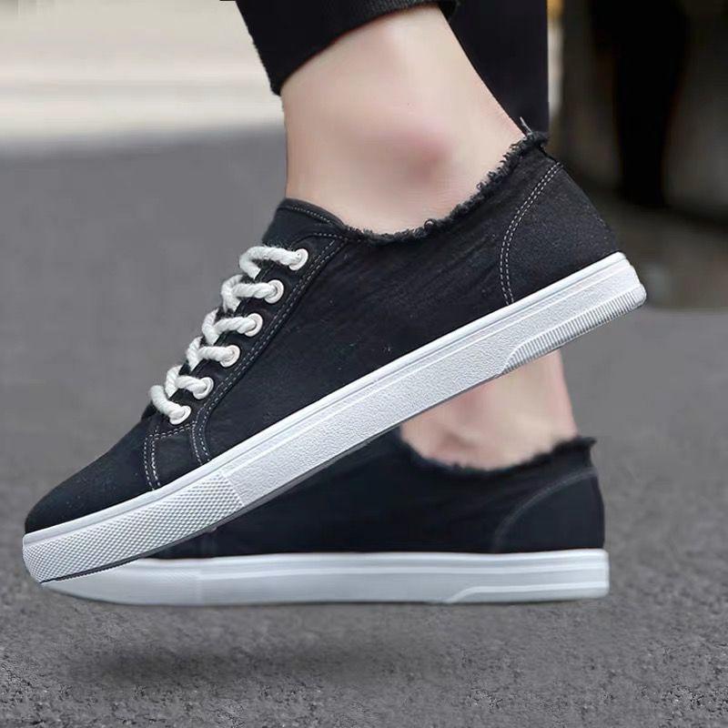 Canvas shoes men's spring men's shoes new casual shoes men's low-top little white shoes trendy versatile flat baseplate shoes