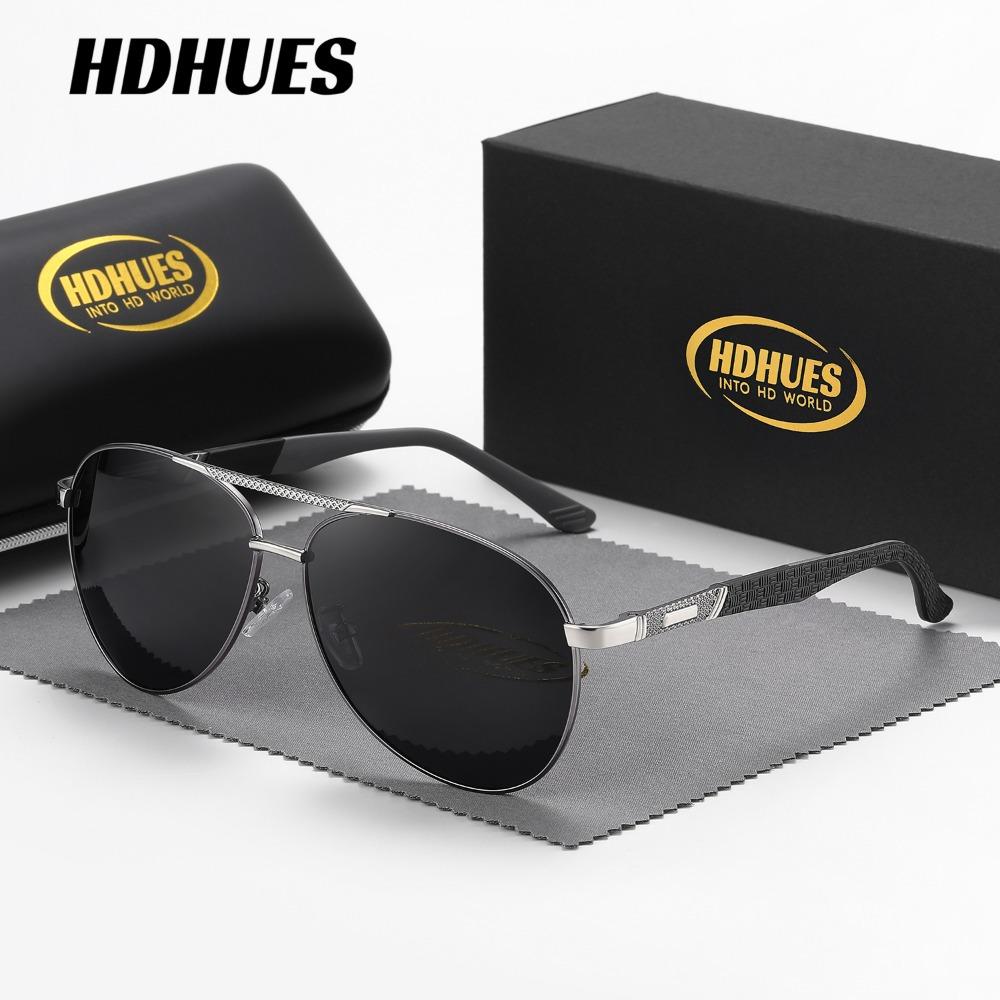 HdHues Unisex Retro Large Frame Double Beam Spring Leg Polarized Driving Sunglasses, UV400