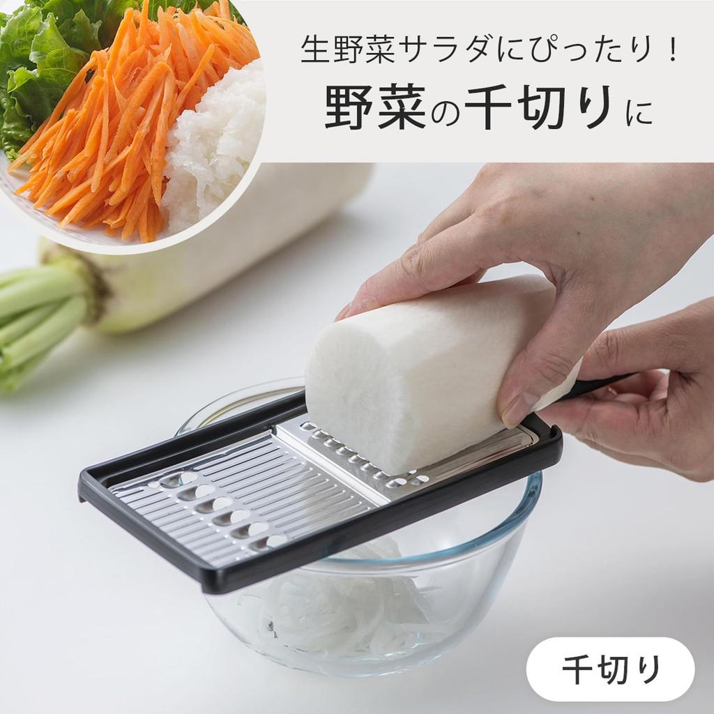 Shimomura Kikaku Shirishiri in Gemüseschneider für Ideal für Japan Hergestellt in 45945 Hobel, Reibe, [Hergestellt Japan] 2-Wege-Design, beidseitige Verwendung,