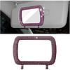 Car Sun Visor Mirror, Bling Reinestone Crystal Visor Makeup Vanity Cosmetic Mirror Clip for Women Girls, Automotive Mirror Light Sun Shading