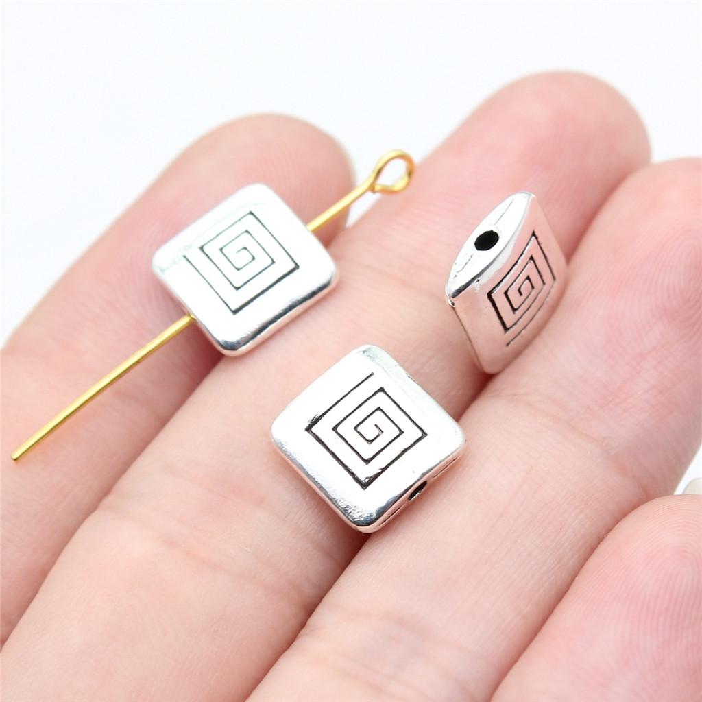 Geometric Small-Hole Spacer Beads Mini Antique Bronze Zinc Alloy Jewelry Making Fix Bead Position Style Bead Spacers