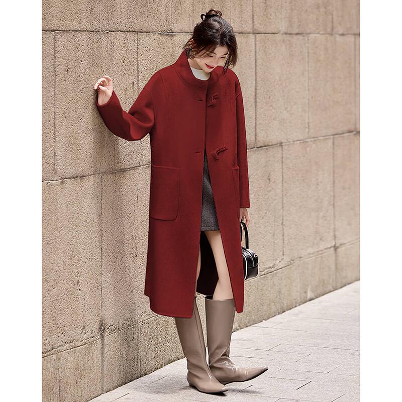 Timeless Elegance Women's Mid-Length Wool Blend Coat