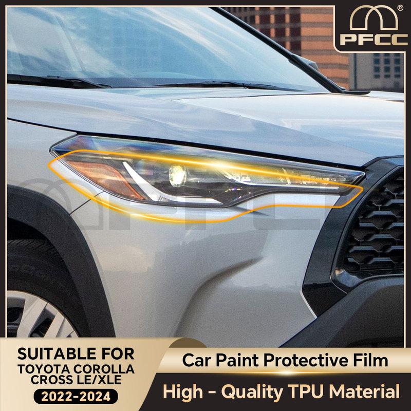 For Toyota Corolla Cross LE/XLE -2024 Car Paint Protection Film TPU Pre-cut Anti-scratch Transparent Headlight Rearview Film