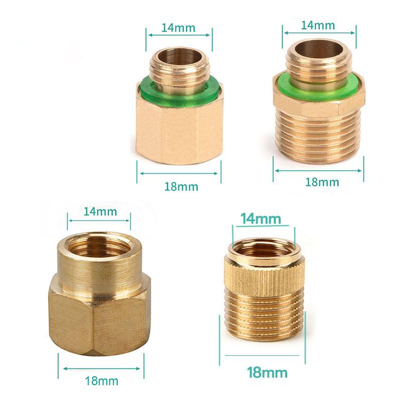 Brass Reducing Straight Connector 14/18mm 1Pcs Rust Proof Agricultural Sprayer Accessory for Greenhouse Irrigation Tasks